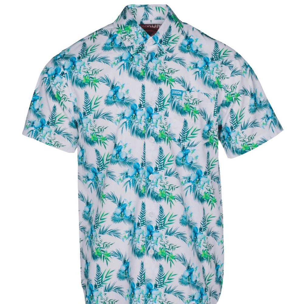 NWT Dixxon Flannel Zen Floral Hawaiian Short Sleeve Shirt